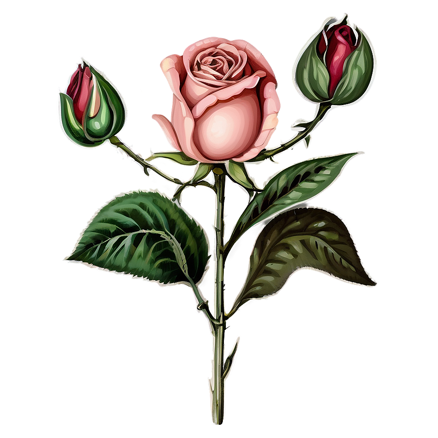 Vintage Rose Essence Png 87 PNG image