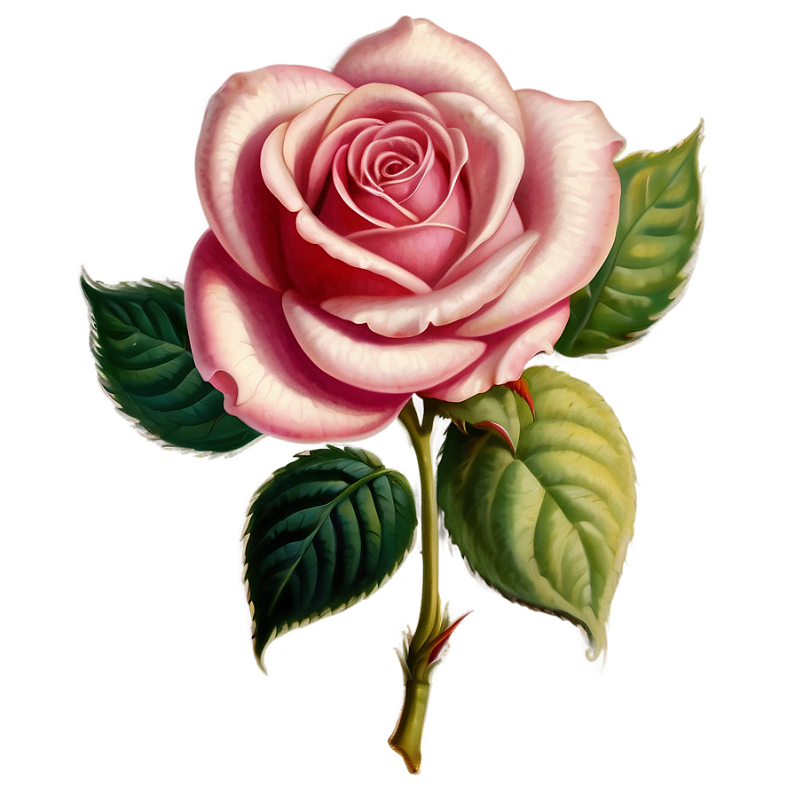 Vintage Rose Illustration Png 06292024 PNG image