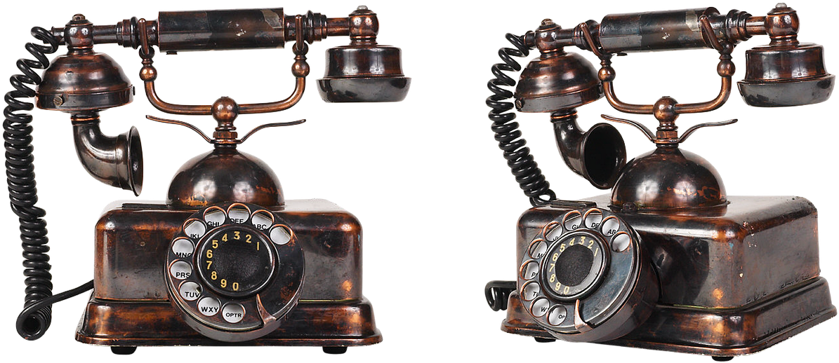 Vintage Rotary Telephones PNG image