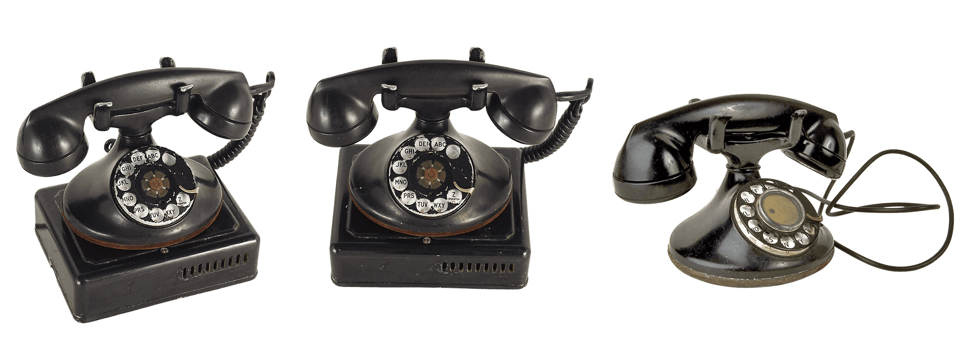 Vintage Rotary Telephones PNG image