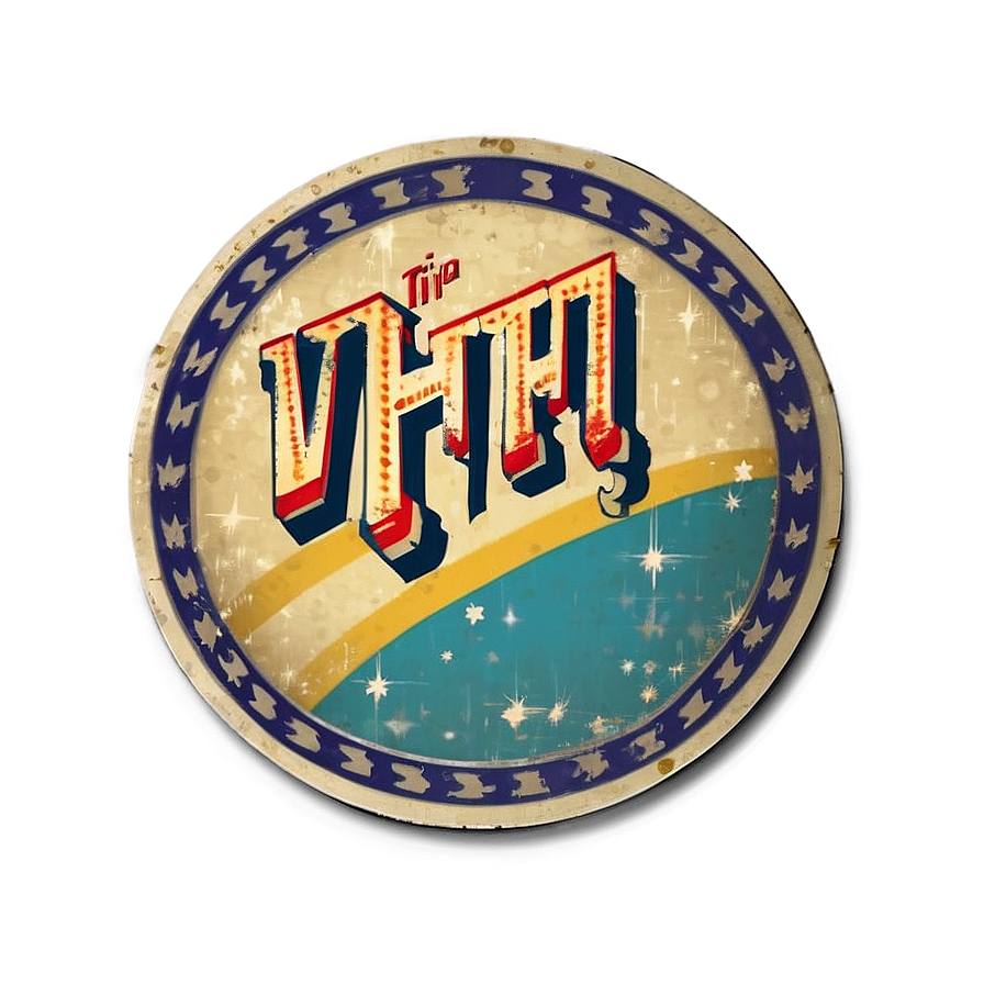 Vintage Round Sticker Png Ife PNG image