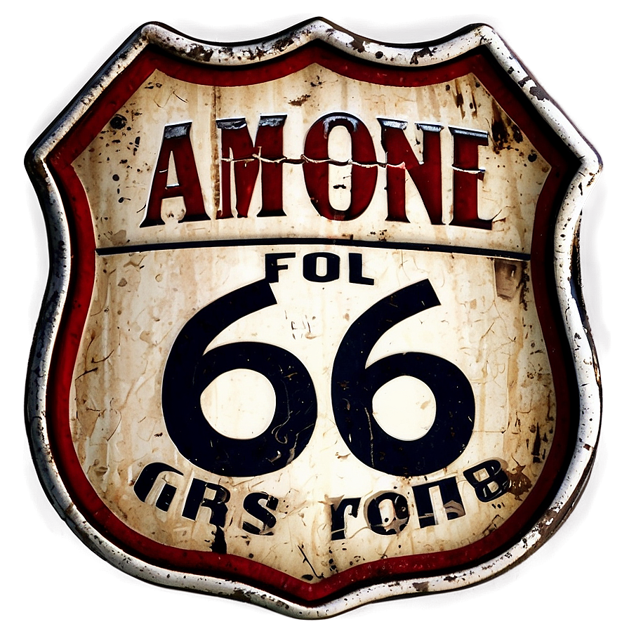 Vintage Route 66 Emblem Png 06212024 PNG image