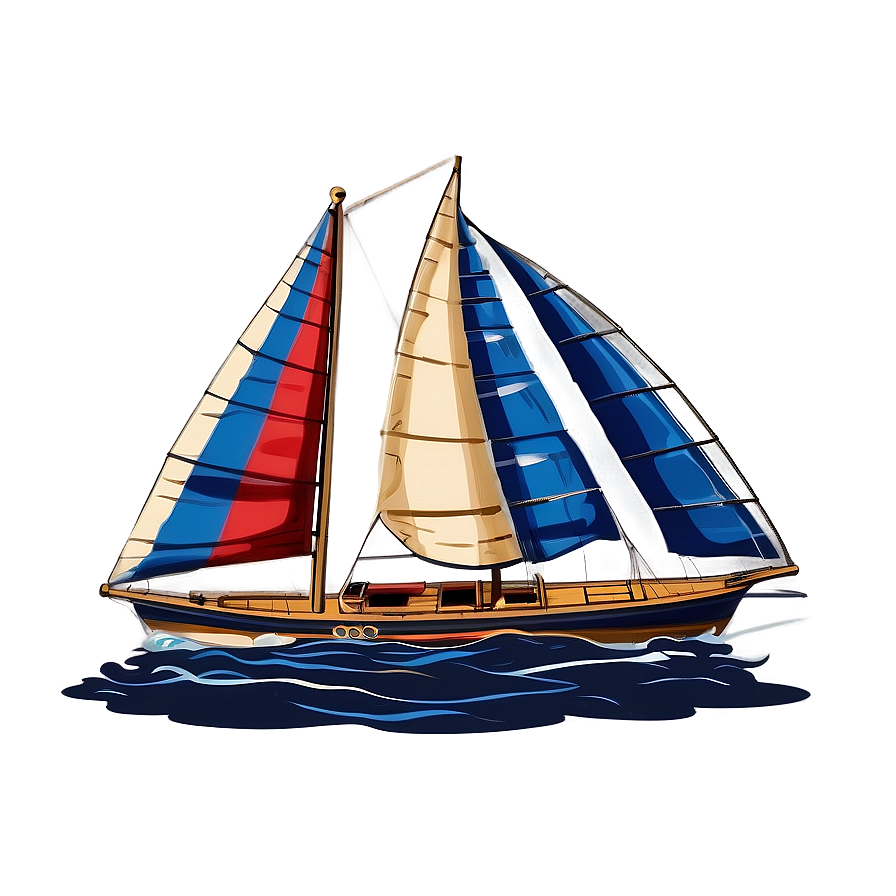 Vintage Sailboat Poster Png 31 PNG image