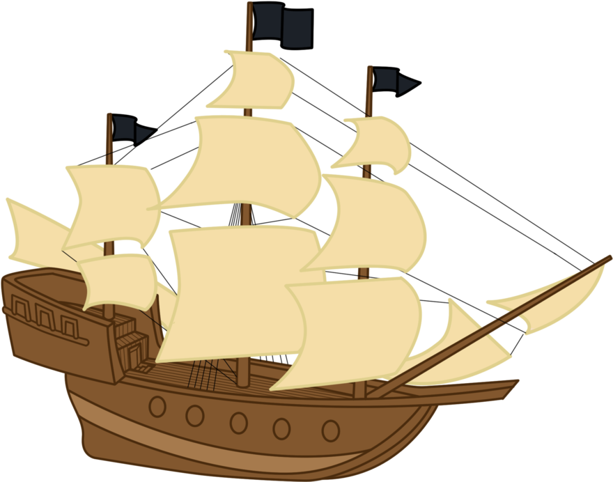 Vintage Sailing Ship Illustration PNG image