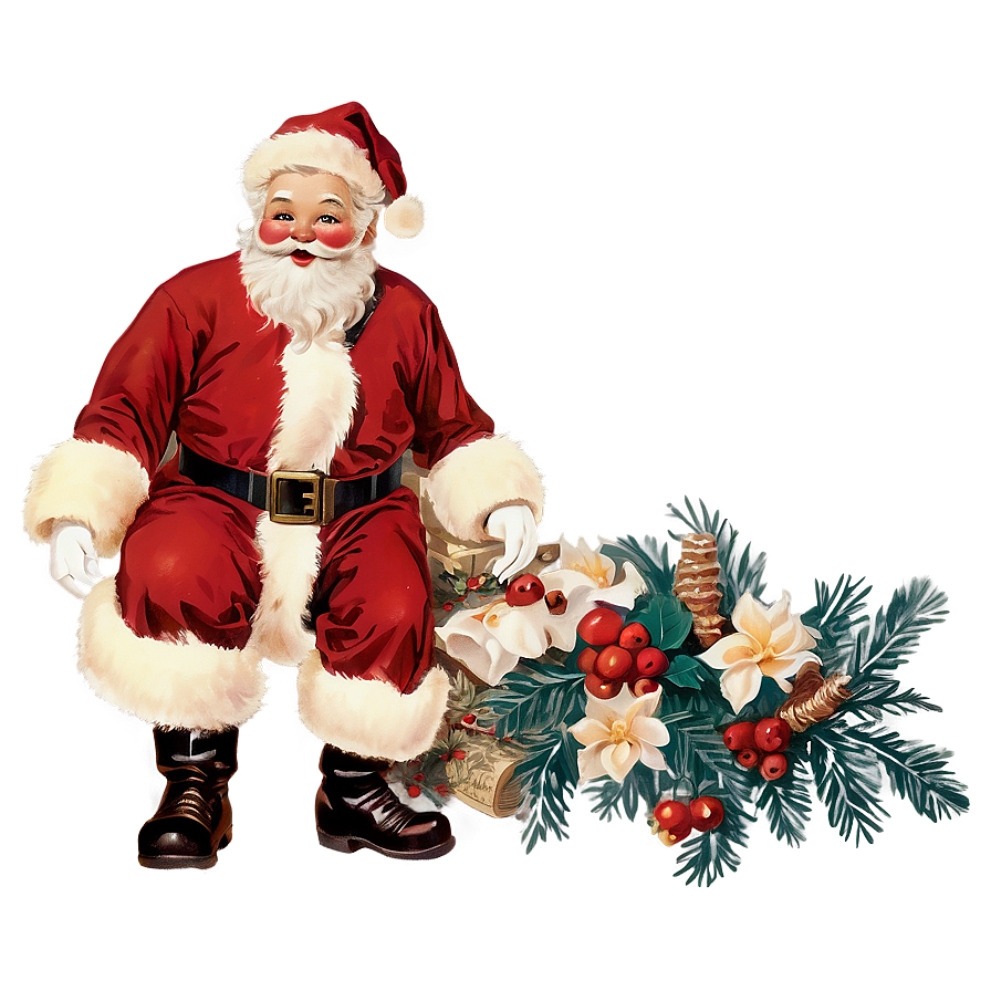 Vintage Santa Claus Png 25 PNG image