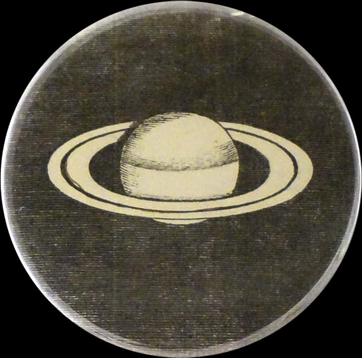 Vintage Saturn Illustration PNG image
