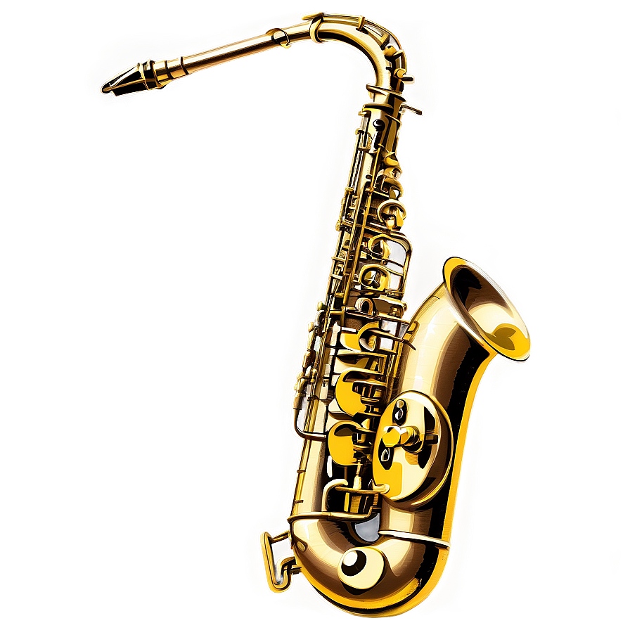 Vintage Saxophone Illustration Png 05252024 PNG image