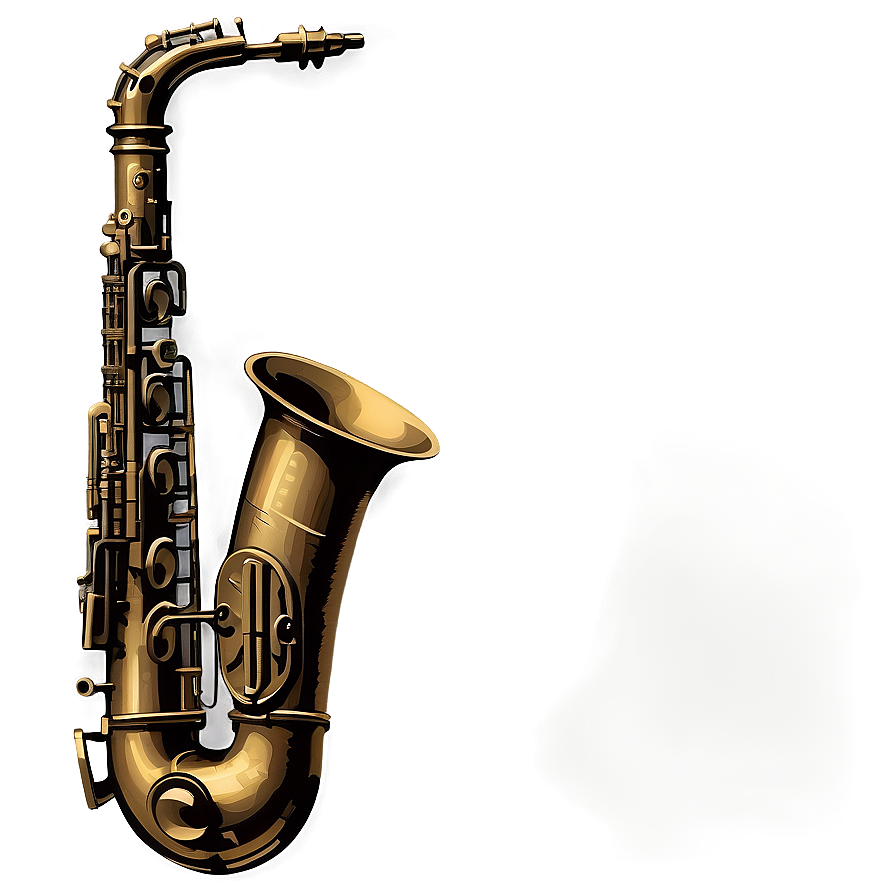 Vintage Saxophone Illustration Png 05252024 PNG image