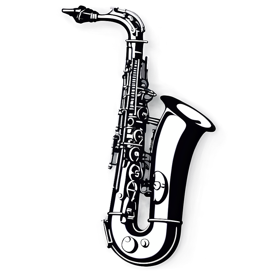 Vintage Saxophone Illustration Png Bao58 PNG image