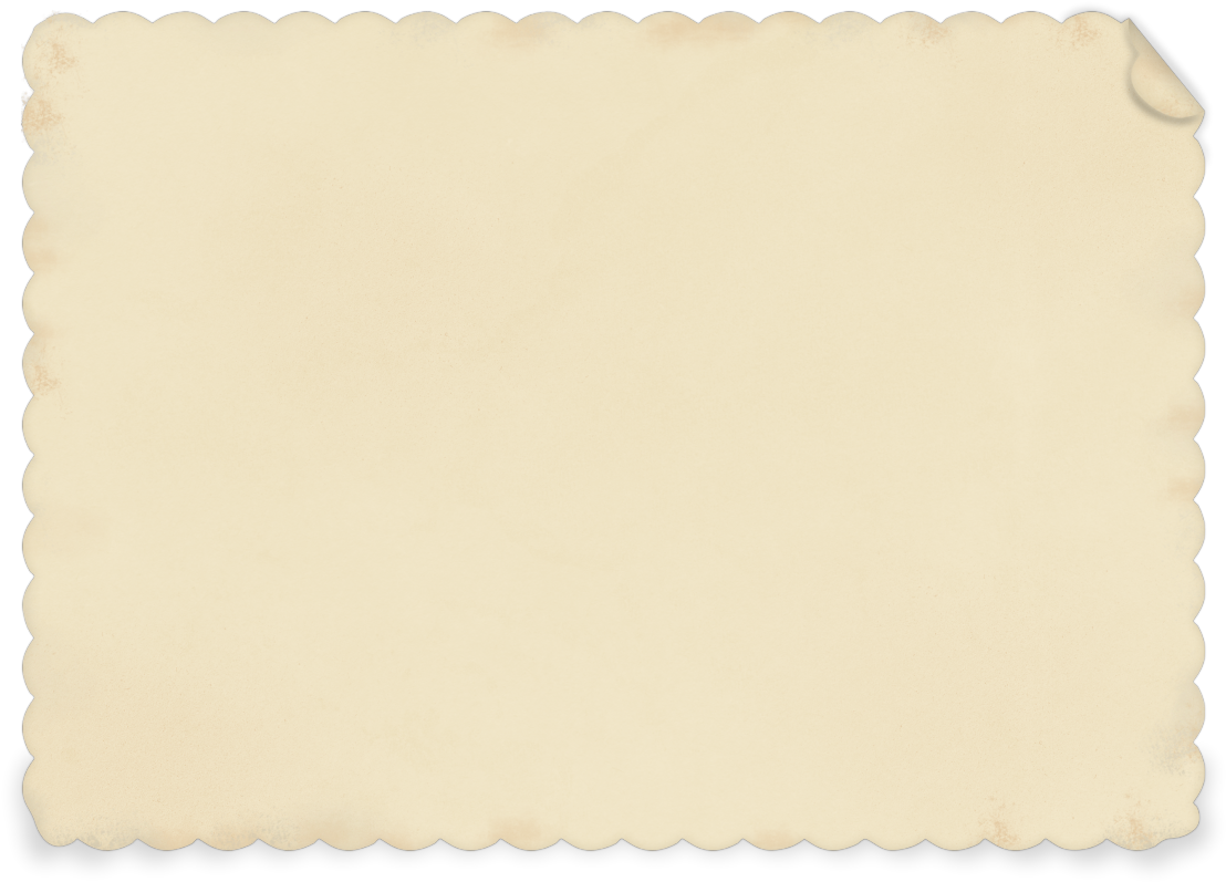 Vintage Scalloped Edge Blank Note Paper PNG image