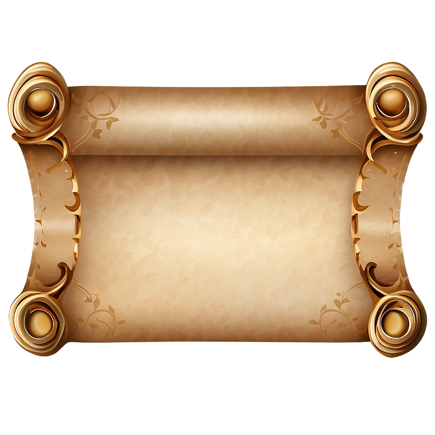 Vintage Scroll Parchment Png 06262024 PNG image