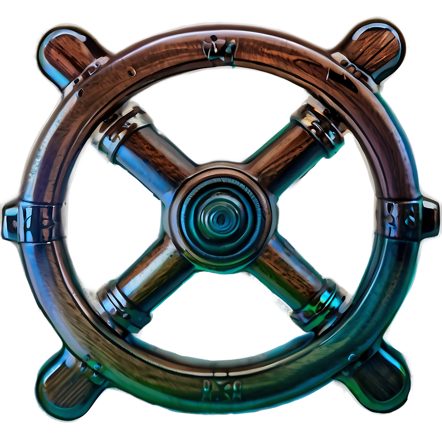 Vintage Ship Steering Wheel Png 05252024 PNG image