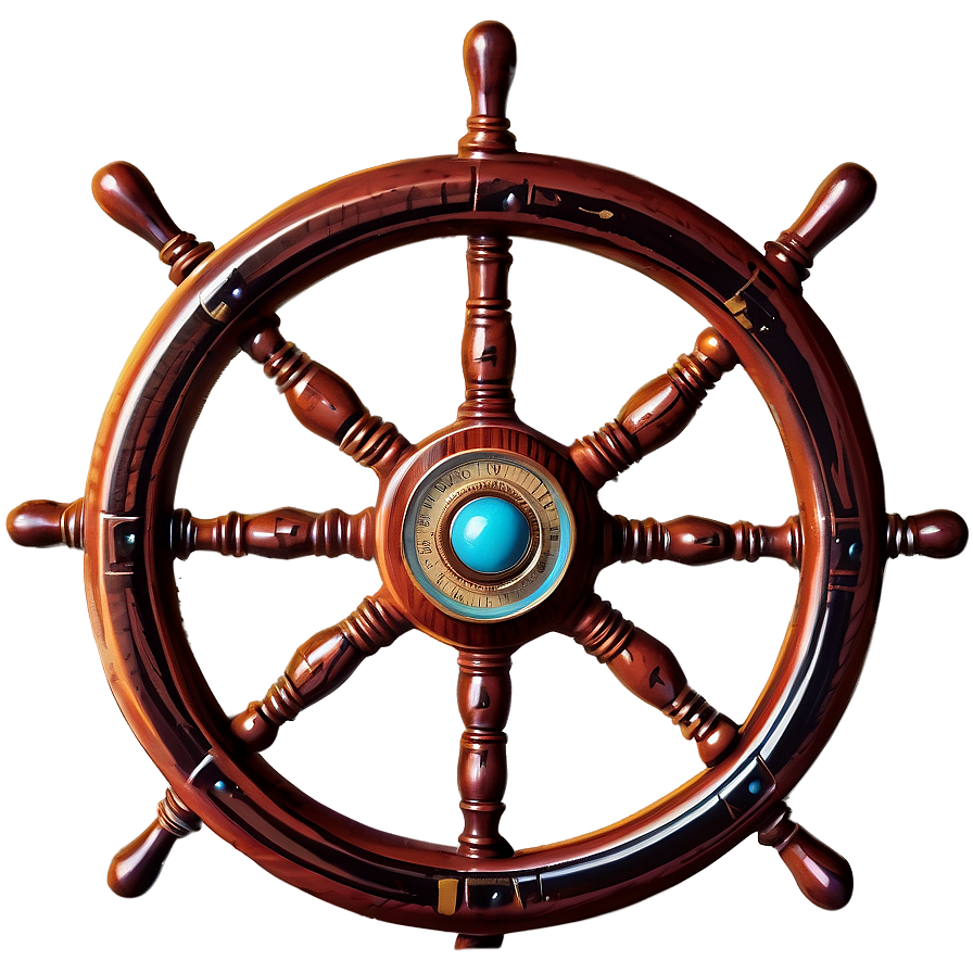 Vintage Ship Steering Wheel Png Mwn PNG image