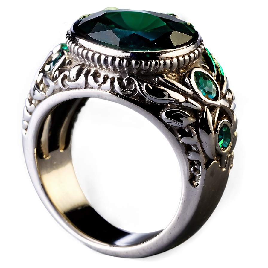 Vintage Silver Ring Png 1 PNG image