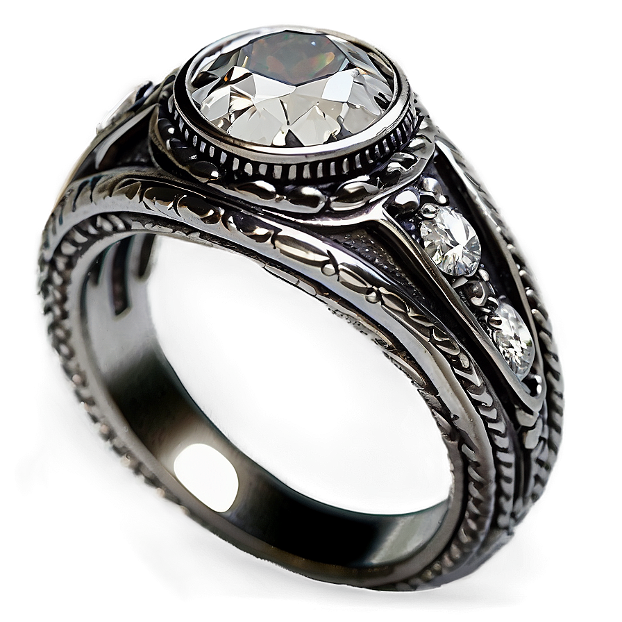 Vintage Silver Ring Png Xnf29 PNG image