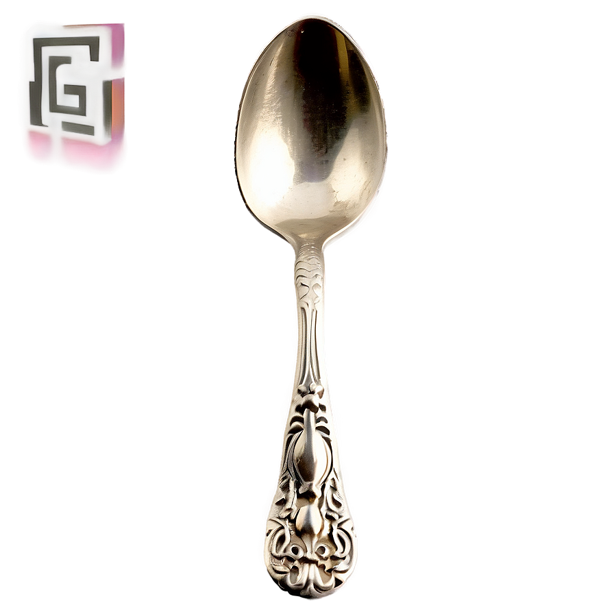 Vintage Silver Spoon Png Cmj PNG image