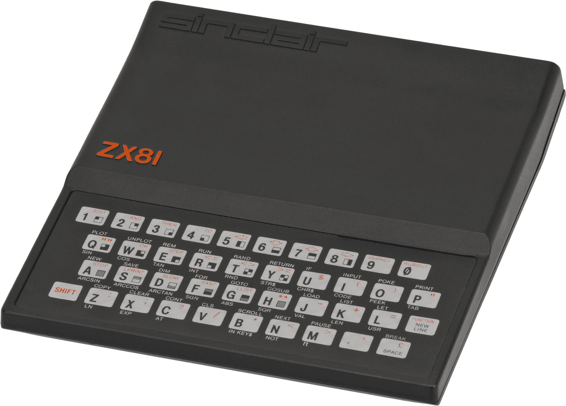 Vintage Sinclair Z X81 Computer PNG image