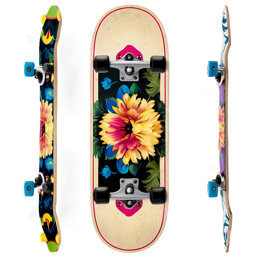 Vintage Skateboard Deck Style Png Pti22 PNG image