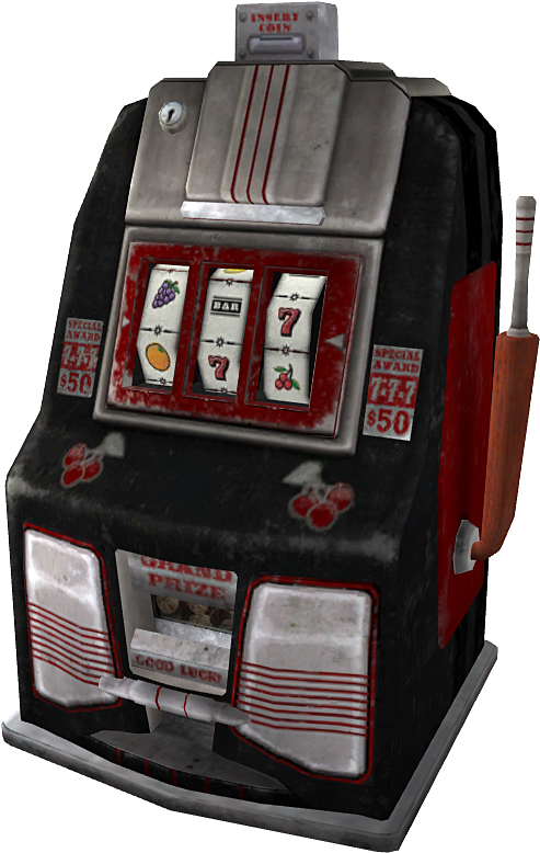 Vintage Slot Machine3 D Model PNG image