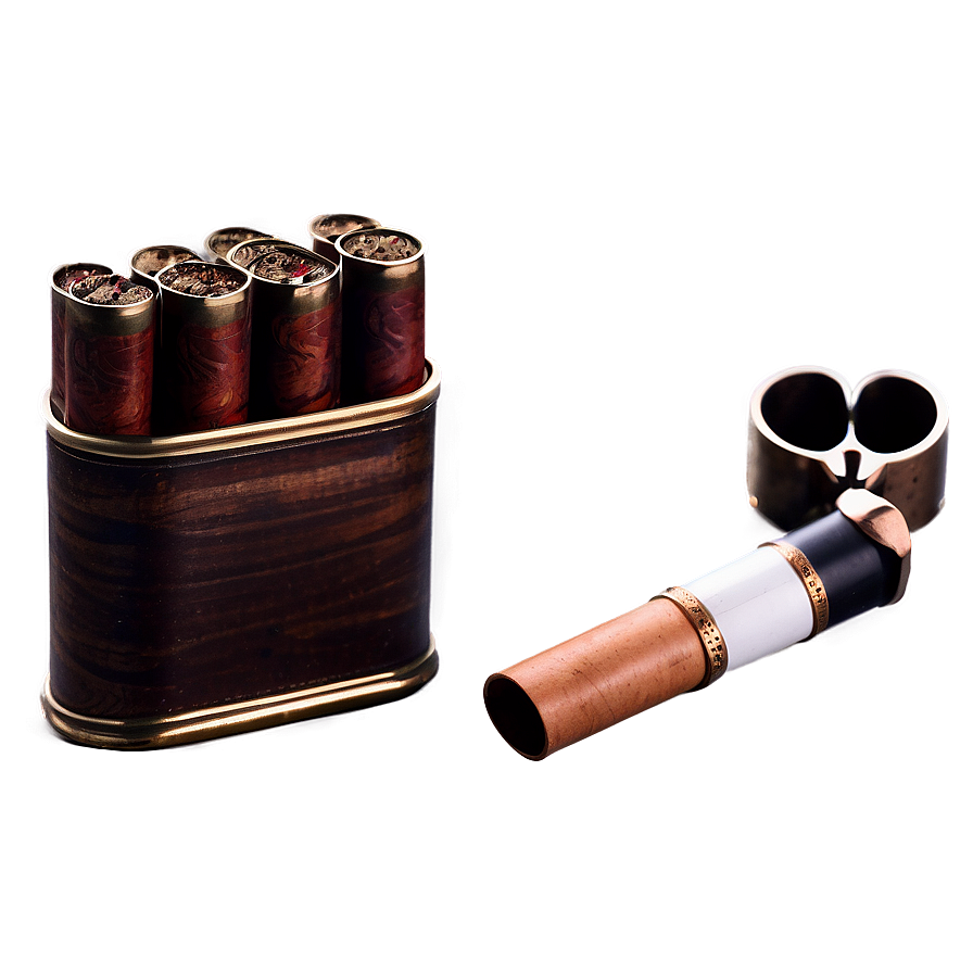 Vintage Smoking Set Png Rwt PNG image