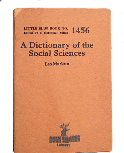 Vintage Social Sciences Dictionary Cover PNG image