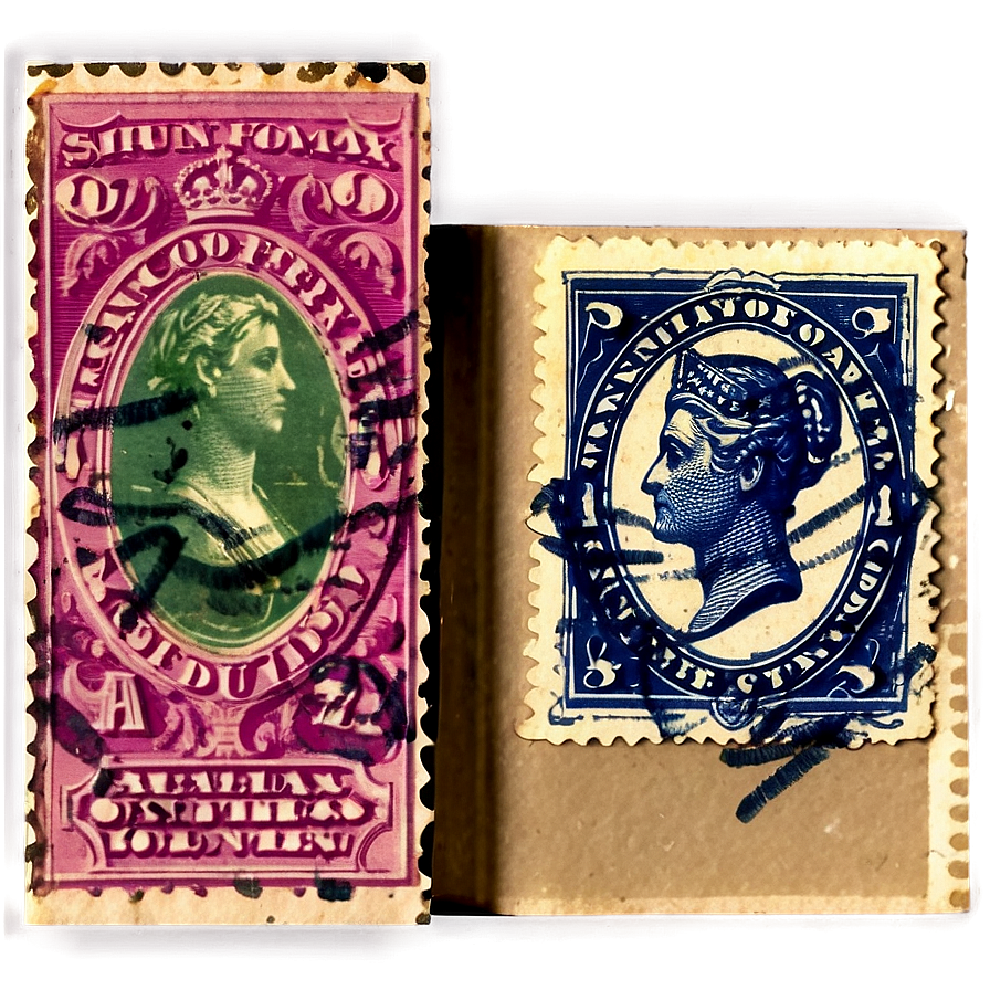 Vintage Stamp Album Page Png 21 PNG image