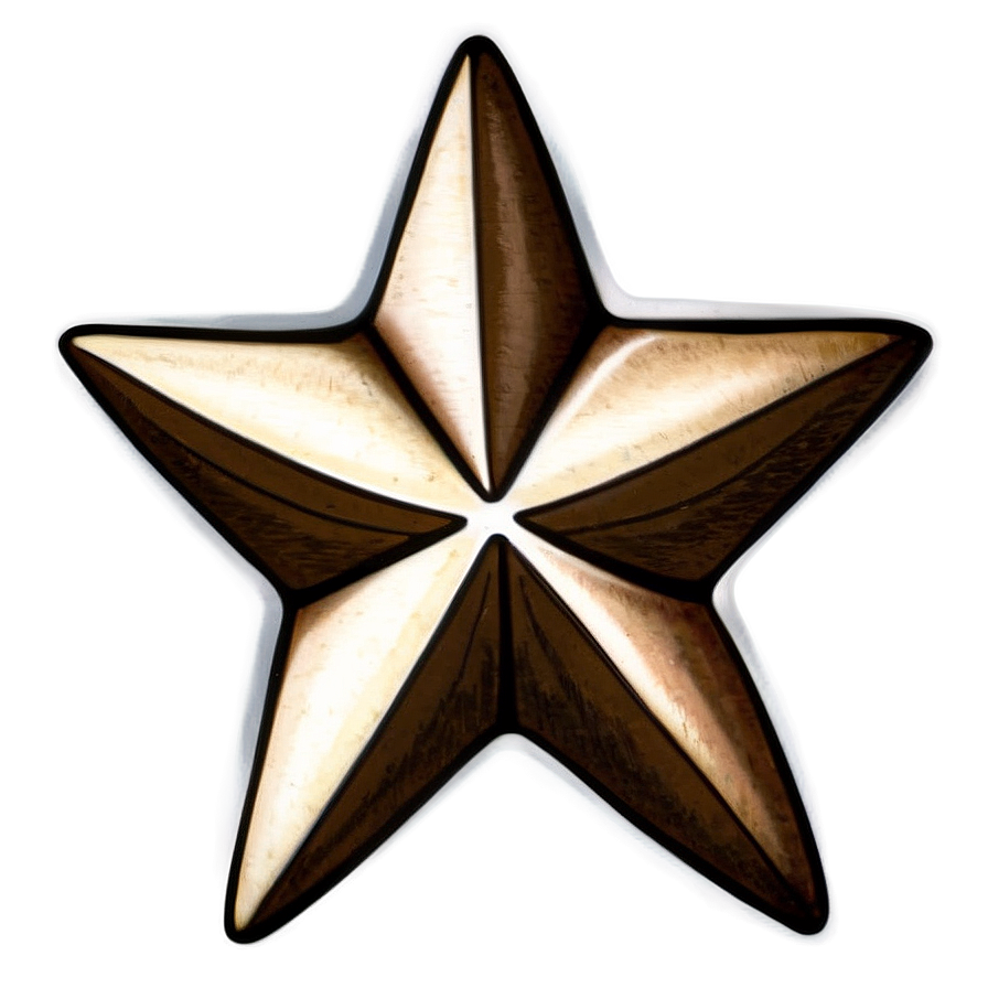 Vintage Star Tattoo Png 06262024 PNG image