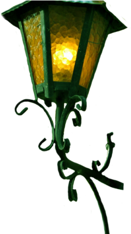 Vintage Street Lamp Glowing PNG image