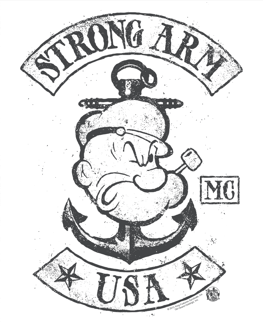 Vintage Strong Arm Sailor Graphic PNG image