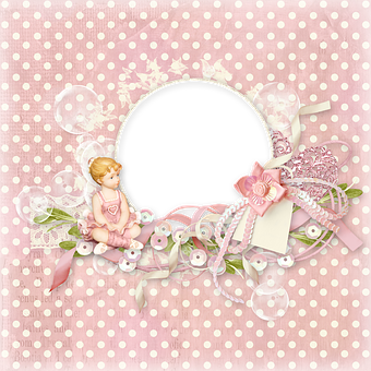 Vintage Style Baby Frame PNG image