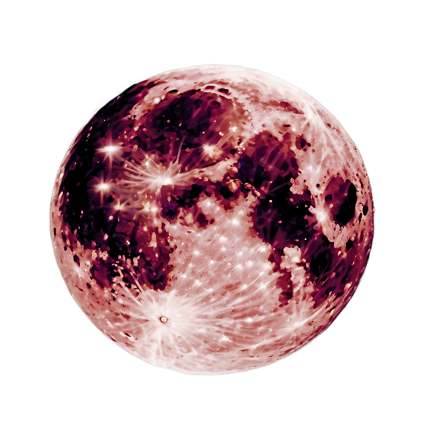 Vintage Style Pink Moon Png 49 PNG image