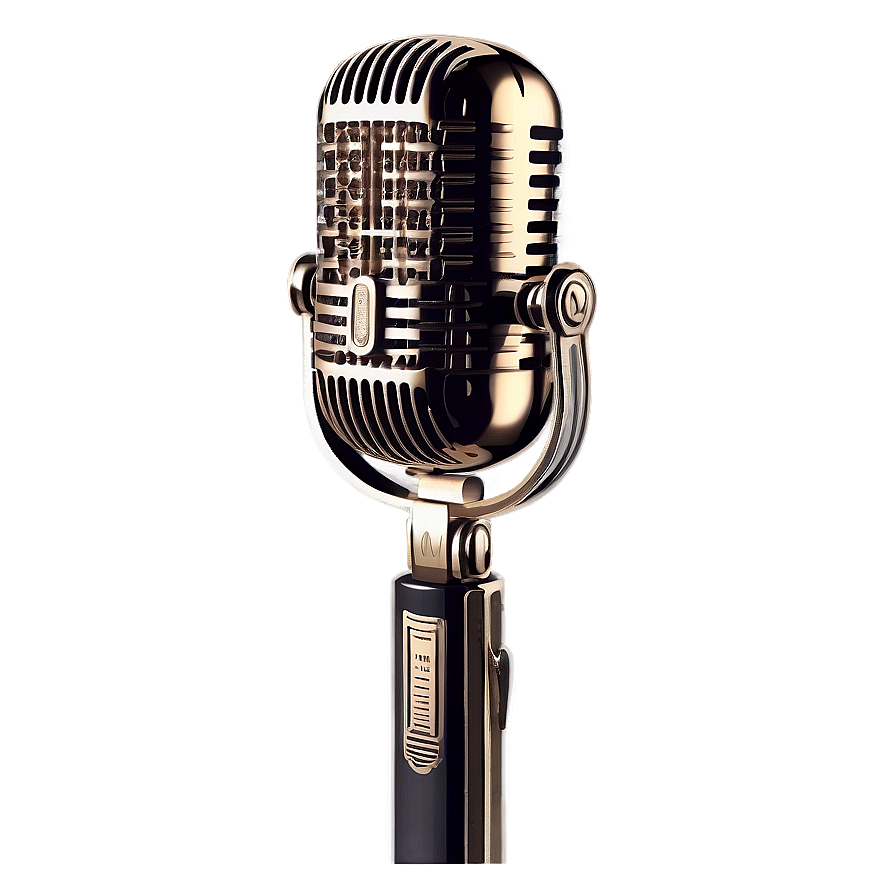 Vintage Style Podcast Microphone Png Uma12 PNG image