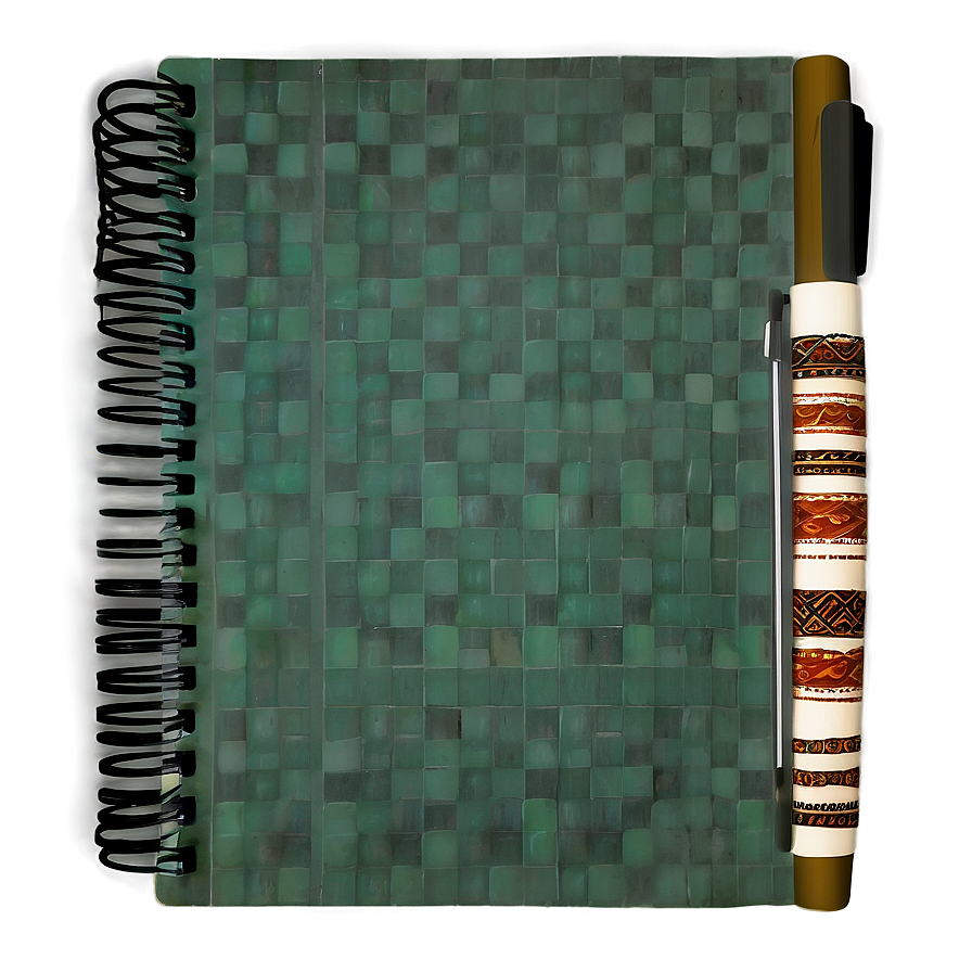 Vintage Style Spiral Notebook Png Nkq10 PNG image