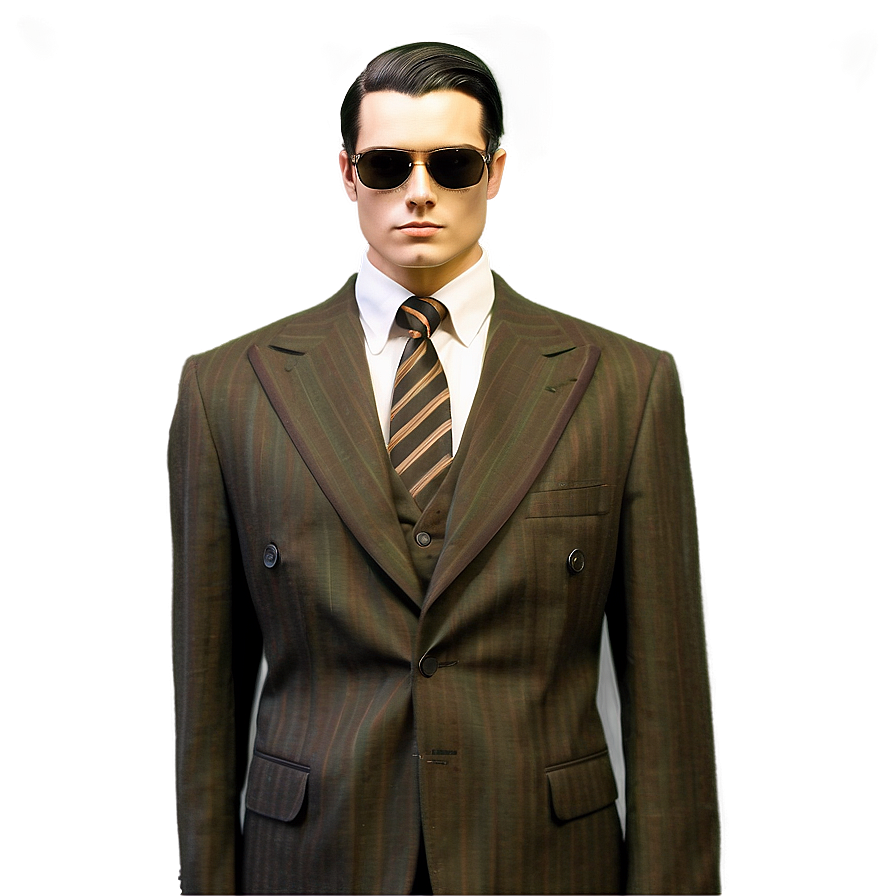 Vintage Suit And Tweed Tie Png 57 PNG image