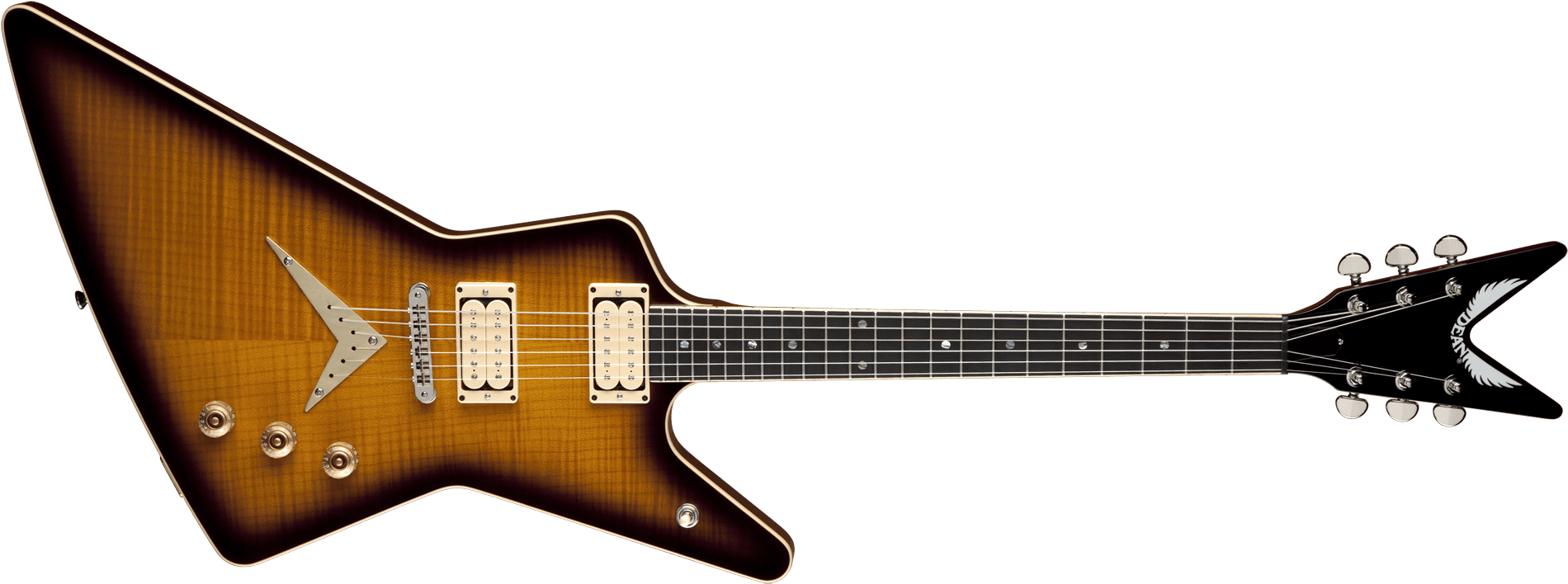 Vintage Sunburst Electric Guitar PNG image