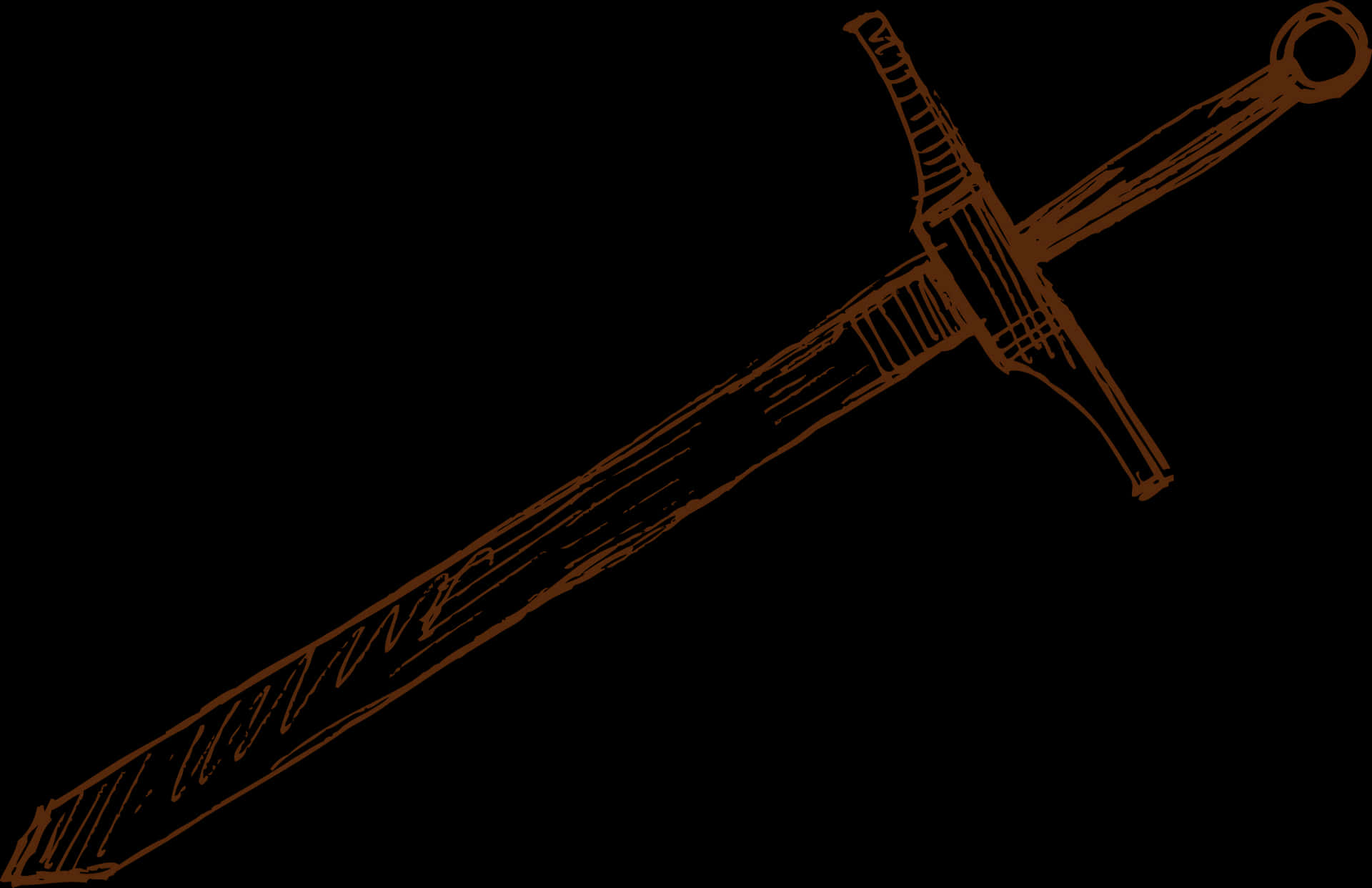 Vintage Sword Sketch PNG image