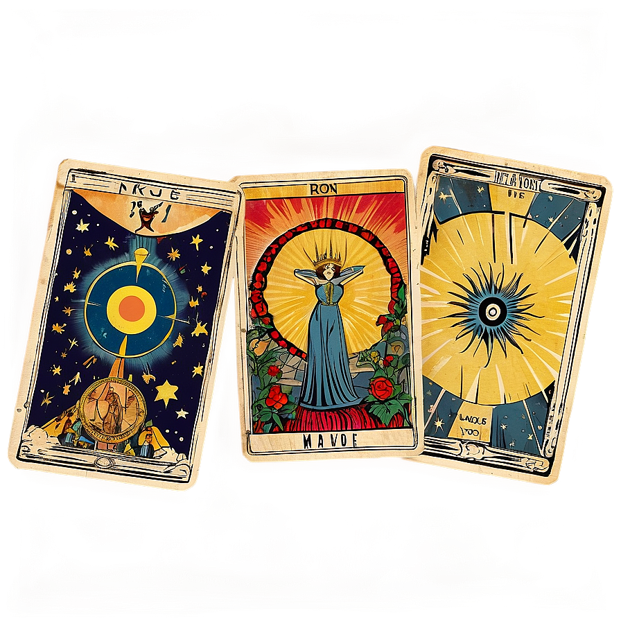 Vintage Tarot Cards Png 30 PNG image