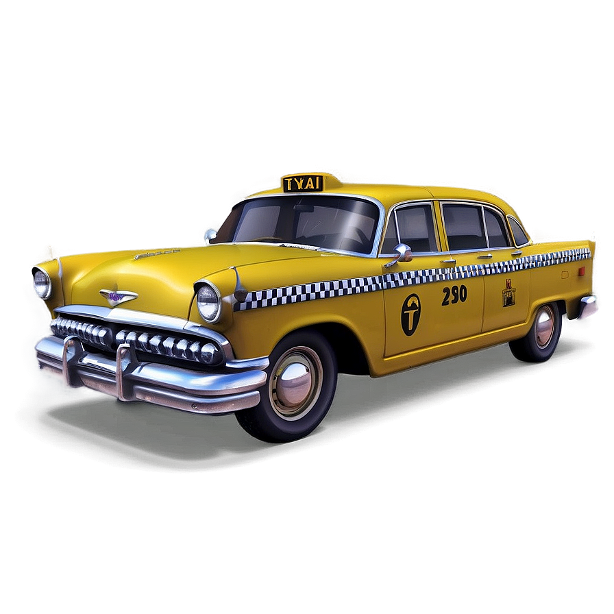 Vintage Taxi Cab Png 05242024 PNG image