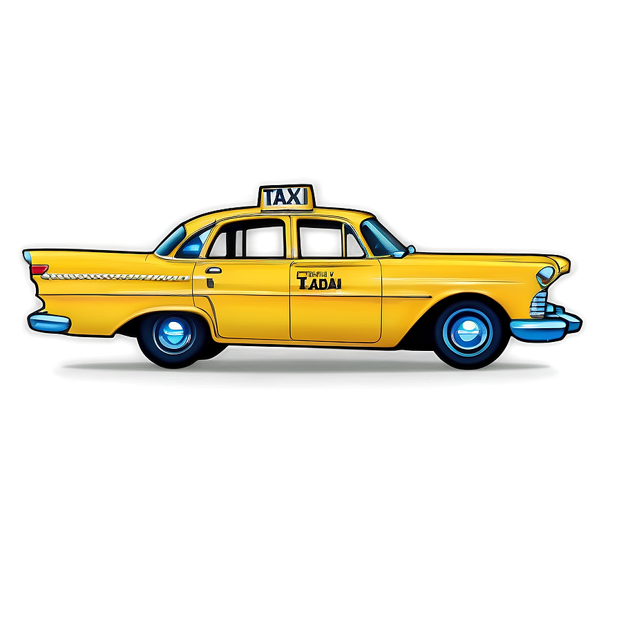 Vintage Taxi Cab Png Box65 PNG image