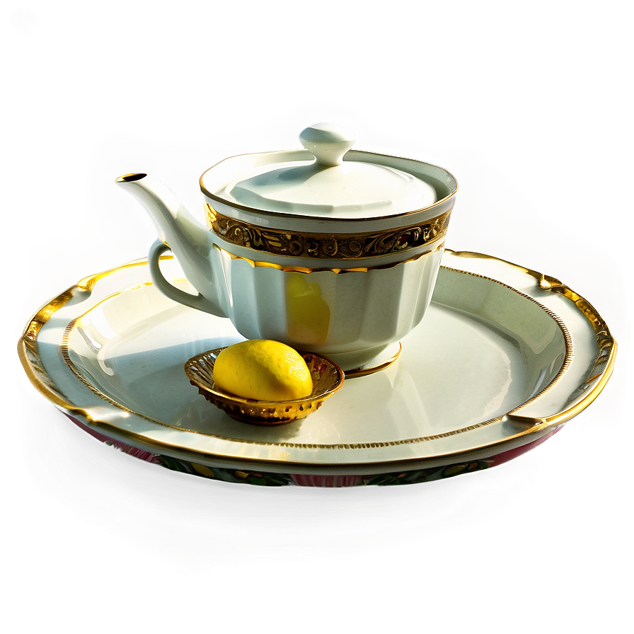 Vintage Tea Tray Png 06212024 PNG image