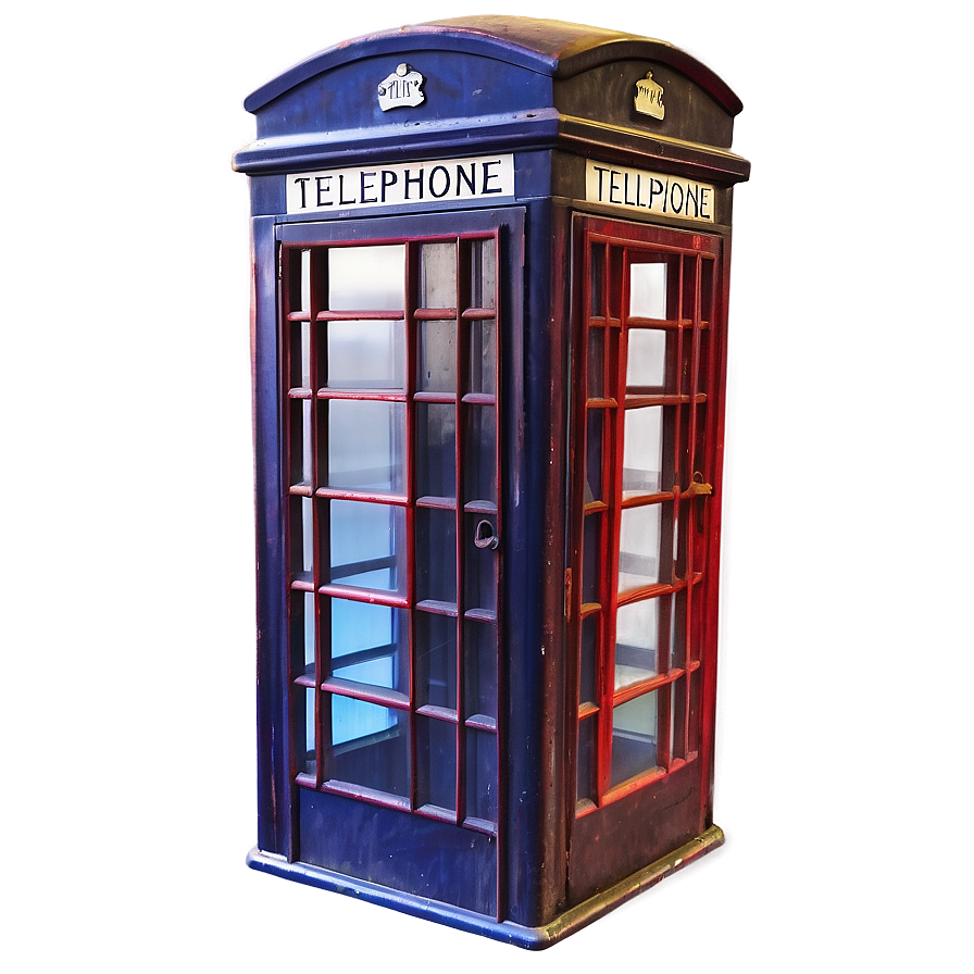 Vintage Telephone Box Png Oig PNG image