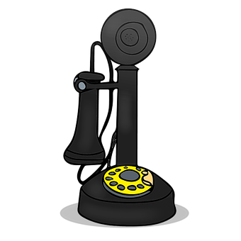 Vintage Telephone Graphic PNG image