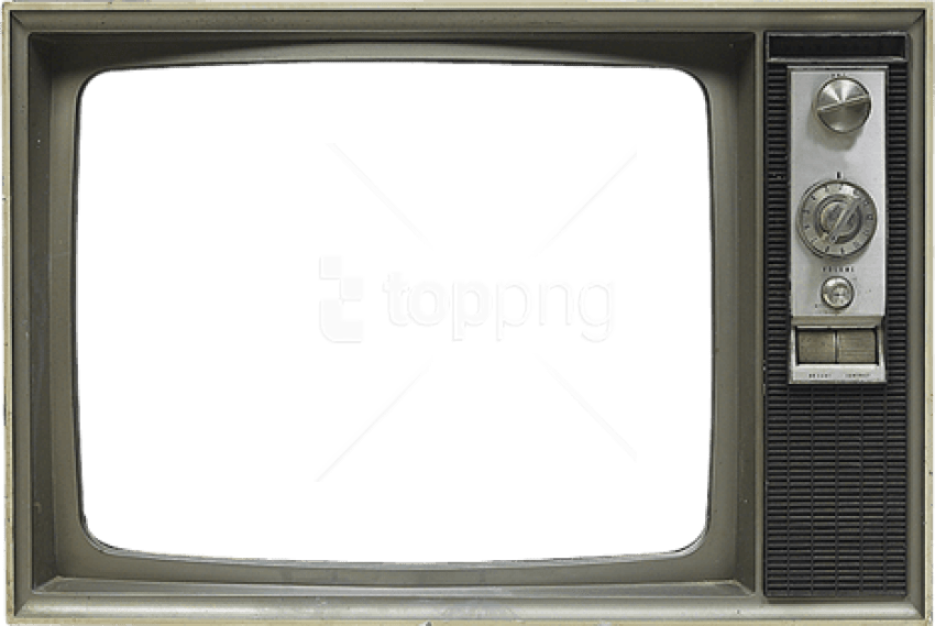 Vintage Television Displaying Logo PNG image