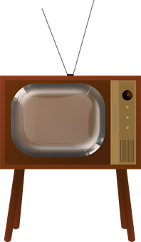 Vintage Television Illustration PNG image