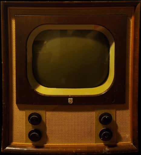 Vintage Television Set PNG image