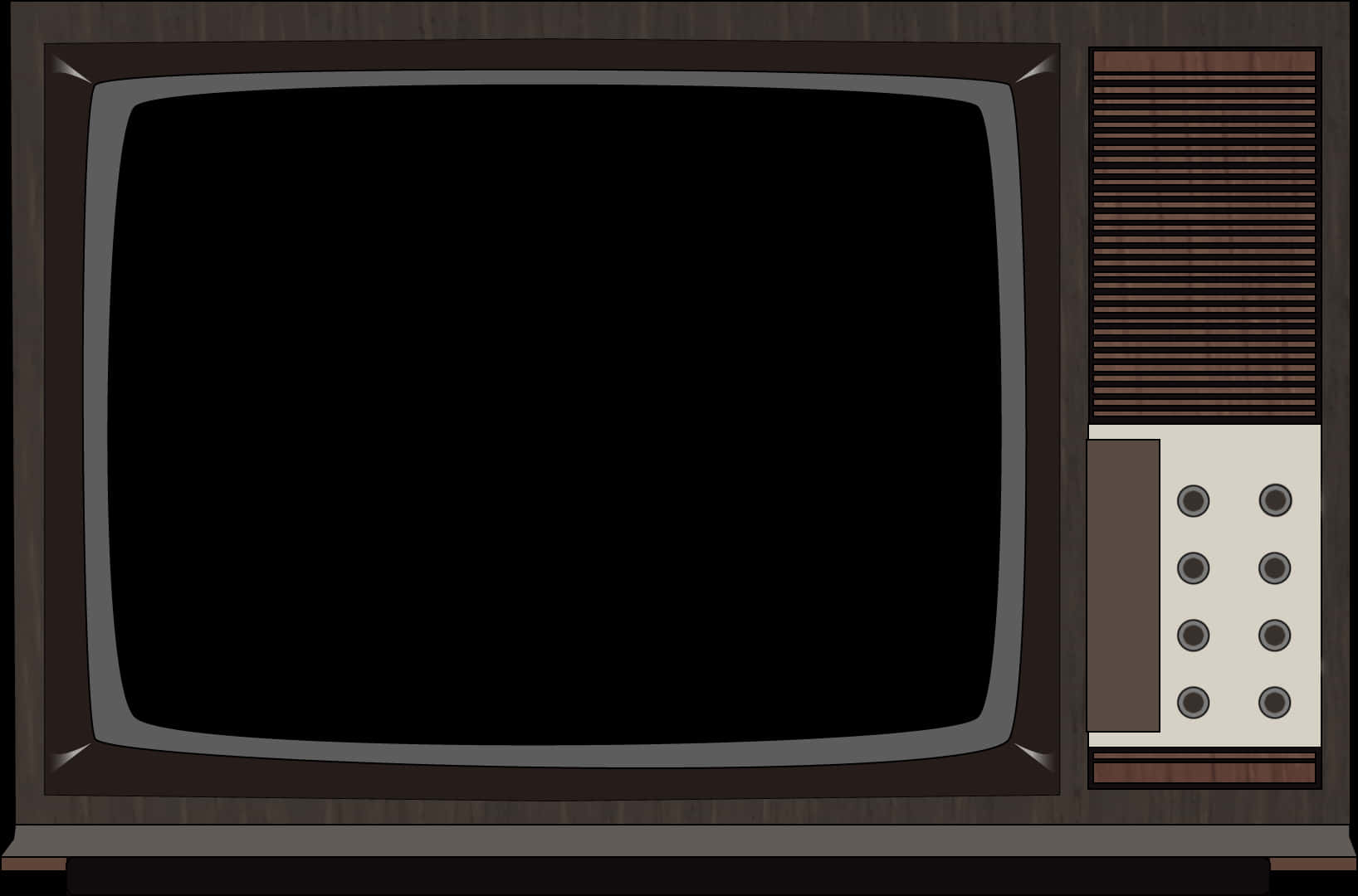 Vintage Television Vector Illustration PNG image