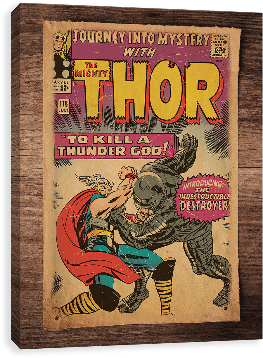 Vintage Thor Comic Cover PNG image