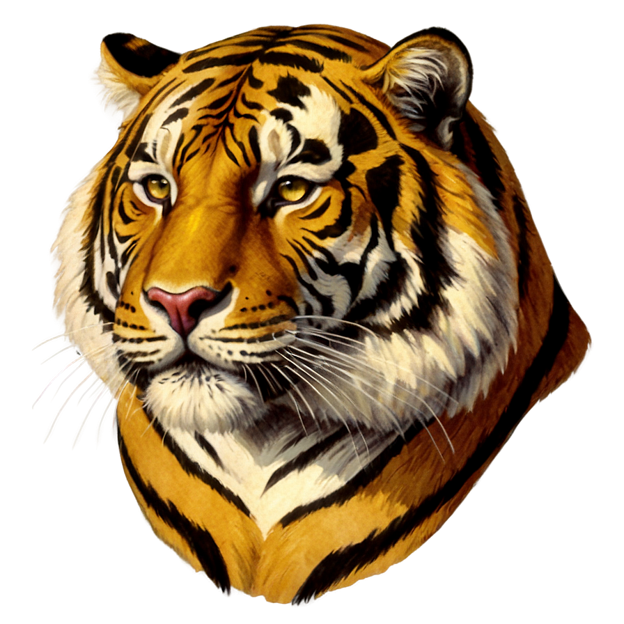 Vintage Tiger Illustration Png Ceq70 PNG image