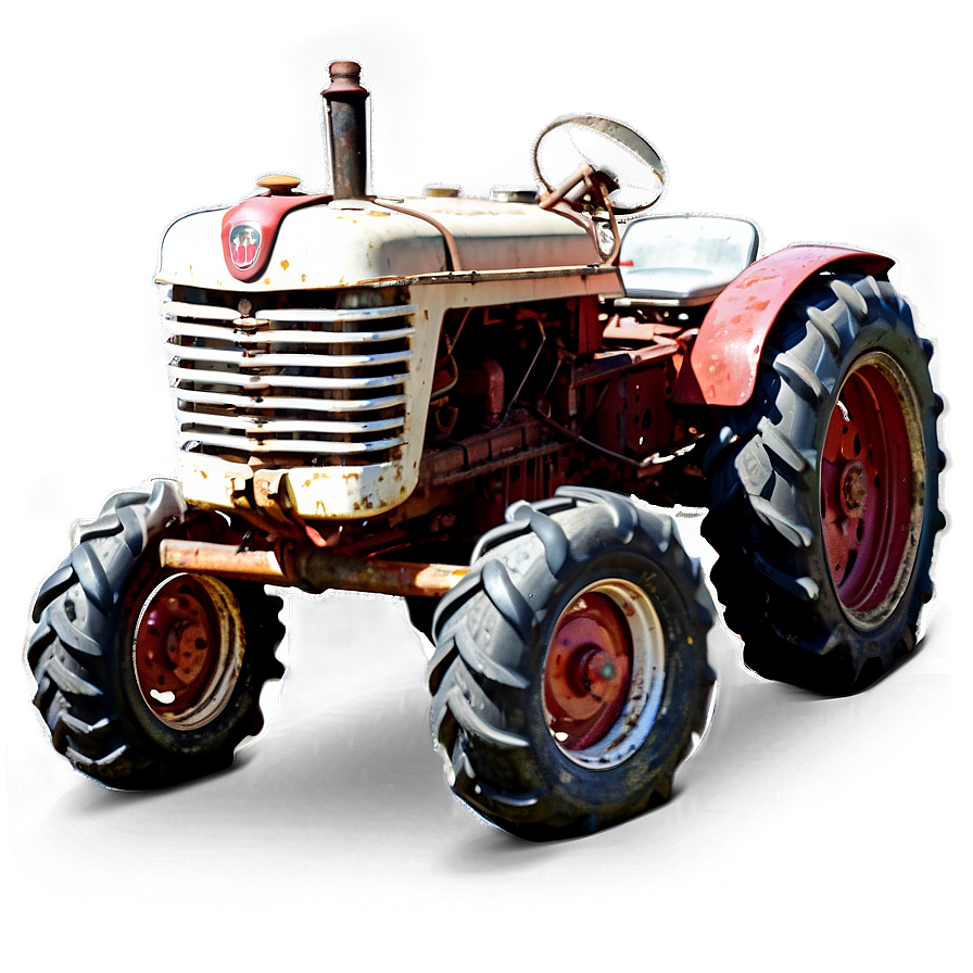 Vintage Tractor On Farm Png Utn68 PNG image