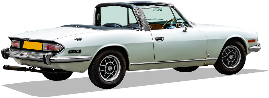 Vintage Triumph Stag Convertible PNG image